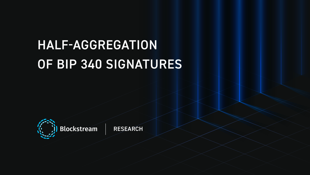 Half-Aggregation of BIP 340 Signatures