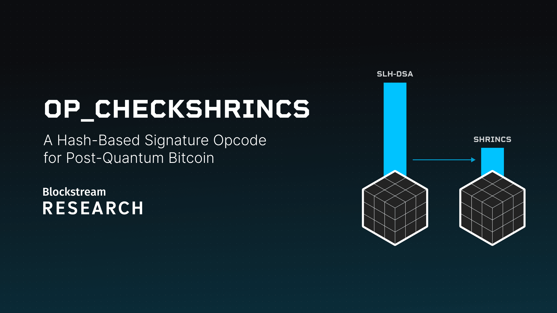 OP_CHECKSHRINCS: A Hash-Based Signature Opcode for Post-Quantum Bitcoin