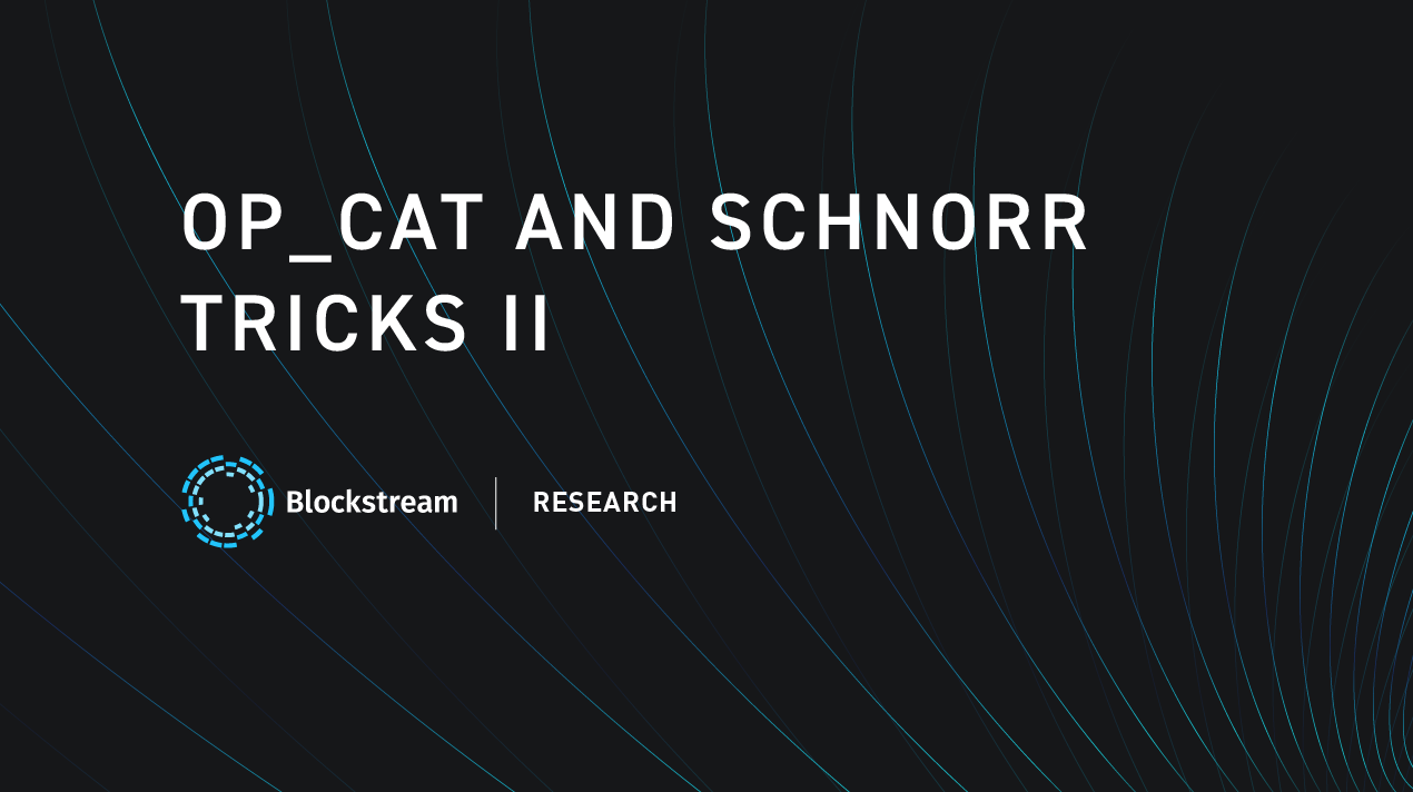 CAT and Schnorr Tricks II