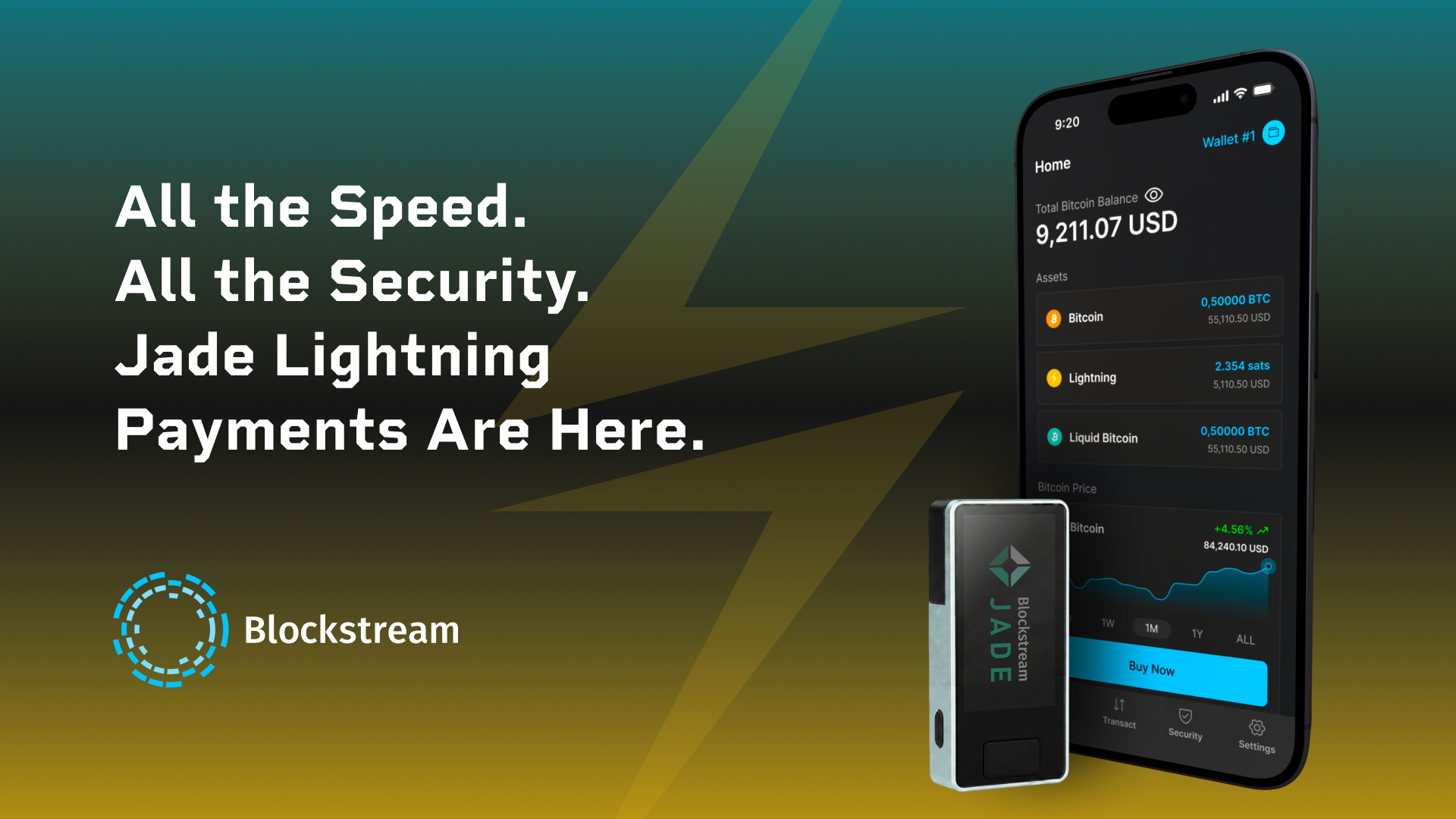 All the Speed. All the Security. Jade Lightning Payments Are Here.